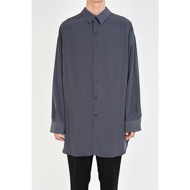 LAD MUSICIAN ラッドミュージシャン BACK-FRONT SHIRT バック-フロント シャツ パープルグレー 2120-103