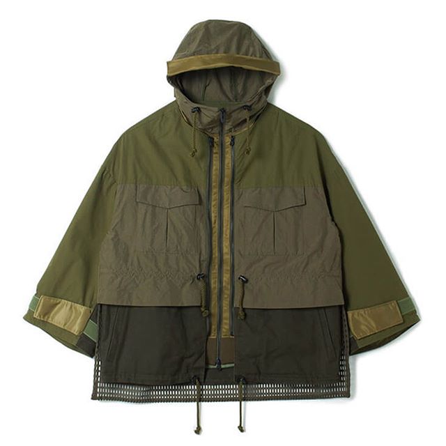 White Mountaineering フーデッドワイドスリーブジャケット