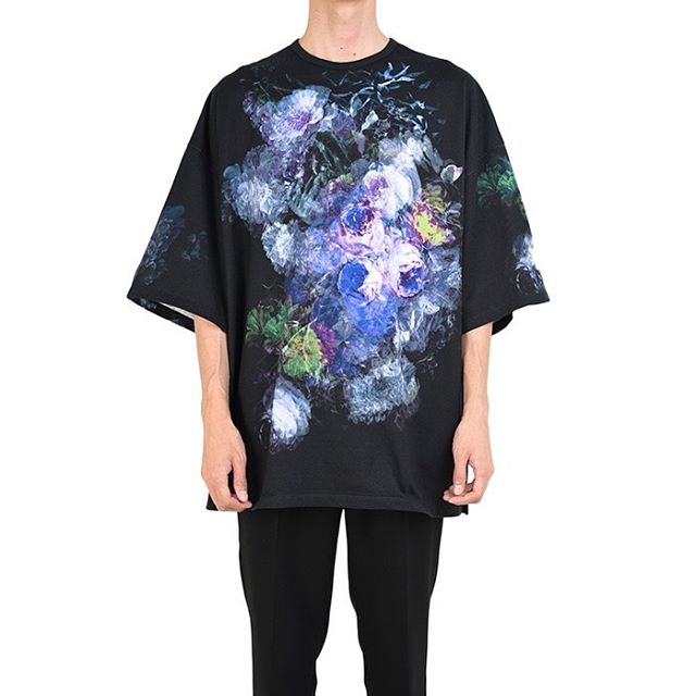 LAD MUSICIAN ラッドミュージシャン FLOWER SUPER BIG T-SHIRT 花柄 スーパービッグTシャツ パープル