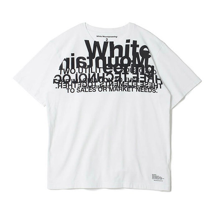 White Mountaineering ホワイトマウンテニアリング LOGO LAYERED PRINTED T-SHIRT レイヤード プリントTシャツ ホワイト WM2071523