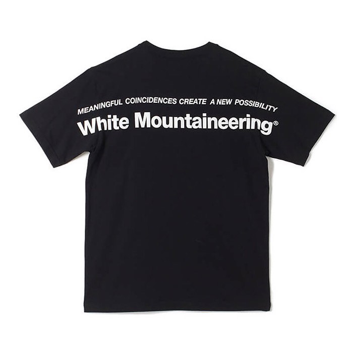 White Mountaineering ホワイトマウンテニアリング LOGO PRINTED T-SHIRT プリントTシャツ ブラック WM2071524