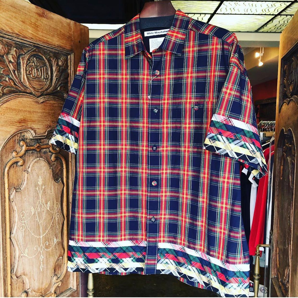 White Mountaineering ホワイトマウンテニアリング MULTI TARTAN CHECK ...