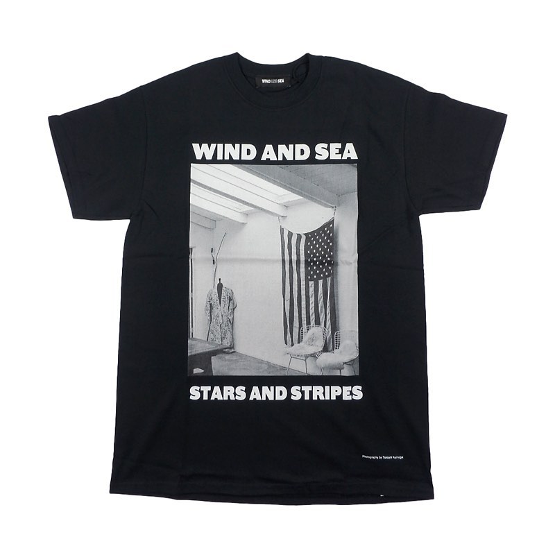 WIND AND SEA ウィンダンシー WDS (STARS AND STRIPES) PHOTO T-SHIRT Tシャツ ブラック WDS-20A-CS-05